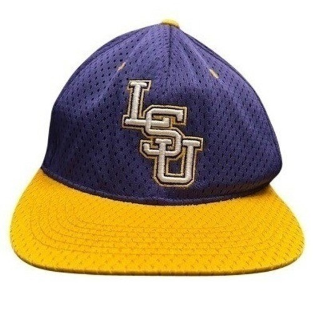 LSU‎ Tigers Russell Athletic Snapback Hat Purple Gold Mesh NCAA Geaux Tigers!